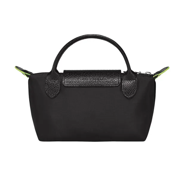 Túi Xách Longchamp Le Pliage Recycled Fabric Pouch With Handle Black 34175919001 Màu Đen - Túi xách - Vua Hàng Hiệu