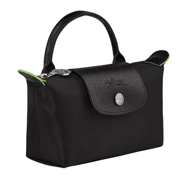 Túi Xách Longchamp Le Pliage Recycled Fabric Pouch With Handle Black 34175919001 Màu Đen - Túi xách - Vua Hàng Hiệu