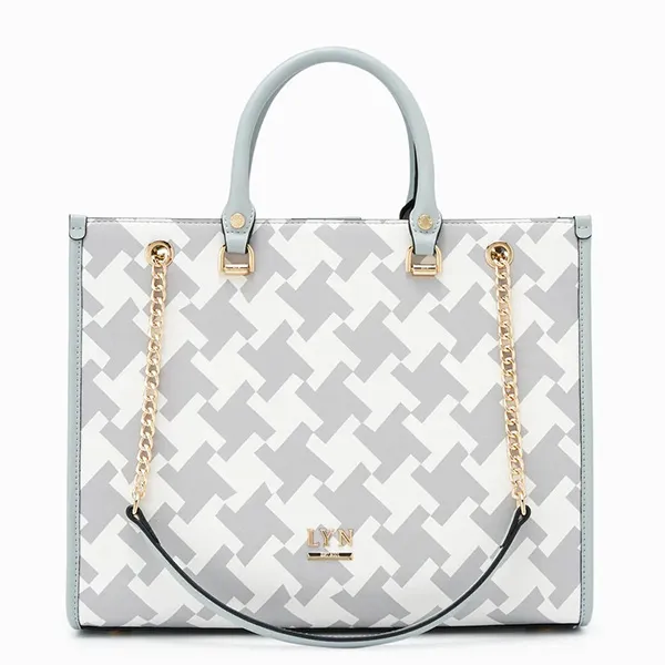 Túi Xách Tay Lyn Dover Tote Bags LL22WBF276 Màu Xám Trắng