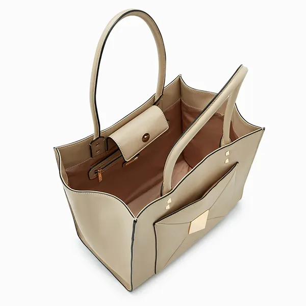 Túi Xách Tay Lyn Lunar L Tote Bags LL23CBF001 Màu Beige