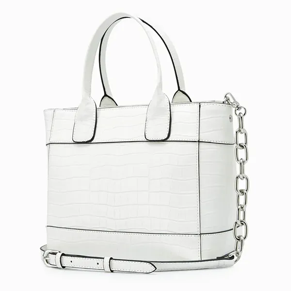 Túi Xách Tay Lyn Tabi Croco M Tote Bags LL23CBF008 Màu Trắng