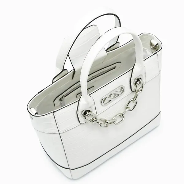 Túi Xách Tay Lyn Tabi Croco M Tote Bags LL23CBF008 Màu Trắng