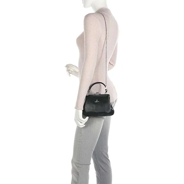 Túi Xách Tay Vivienne Westwood Emma Bag Màu Đen
