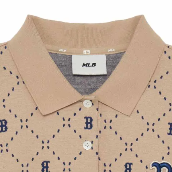Váy MLB Short Monogram One Piece New York Yankees 3FOPM0533-43SAL Màu Nâu Be Size XS