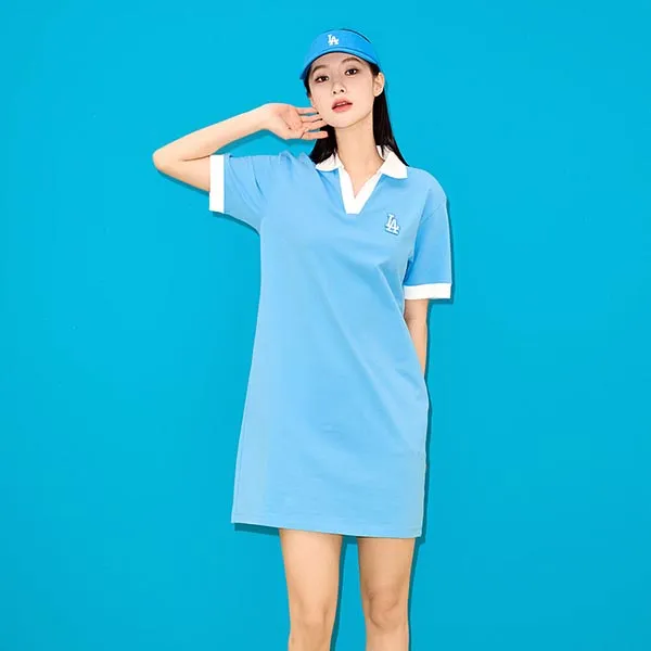 Váy Polo MLB LA Dodgers 3FOPB0333-07SBS Màu Xanh Blue