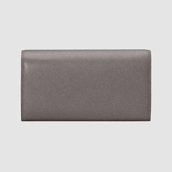 Ví Gucci Zumi Grainy Leather Continental Wallet Màu Xám - Túi xách - Vua Hàng Hiệu