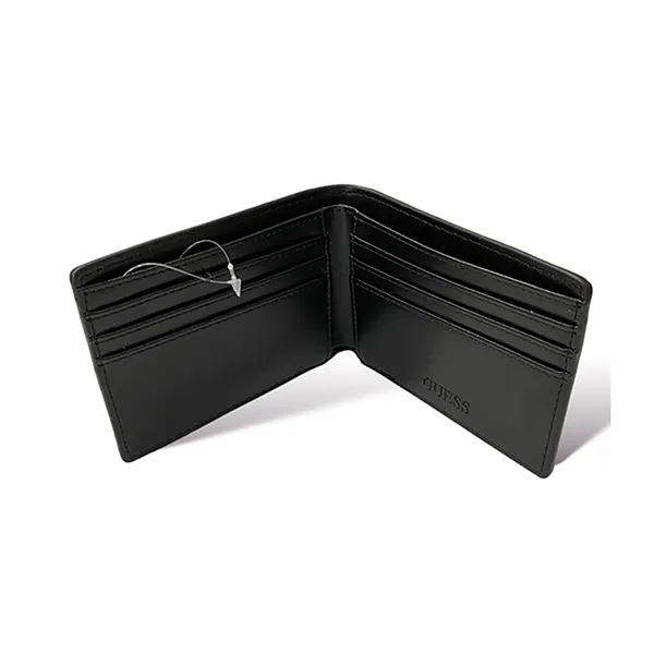 Ví Guess Carter Logo Bifold Wallet Màu Đen Đỏ