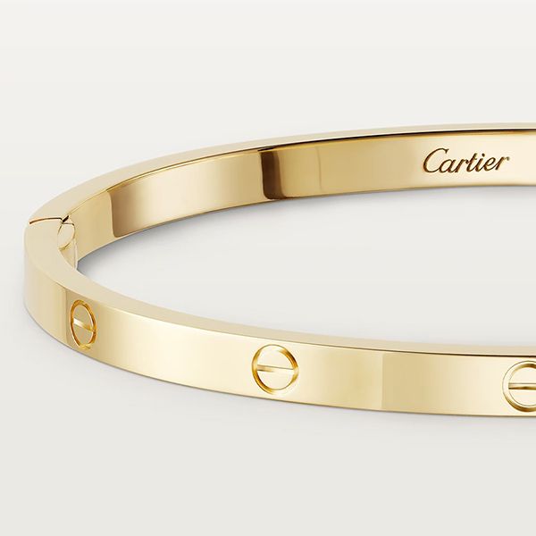 Vòng Đeo Tay Cartier Love Bracelet, Small Model, 6 Diamonds Màu Vàng Gold Bản Nhỏ (Chế Tác) - 3