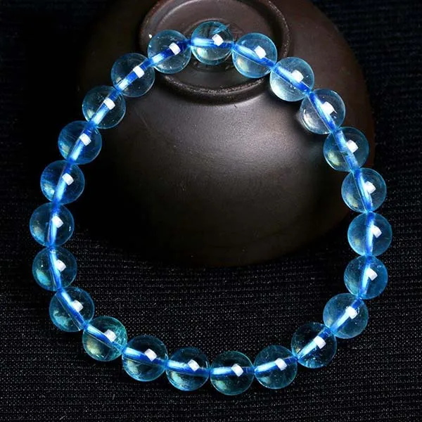 Vòng Đeo Tay LiLi Jewelry Đá Aquamarine 7A LILI_498498 Màu Xanh Dương Kích Thước Đá 6mm - Trang sức - Vua Hàng Hiệu