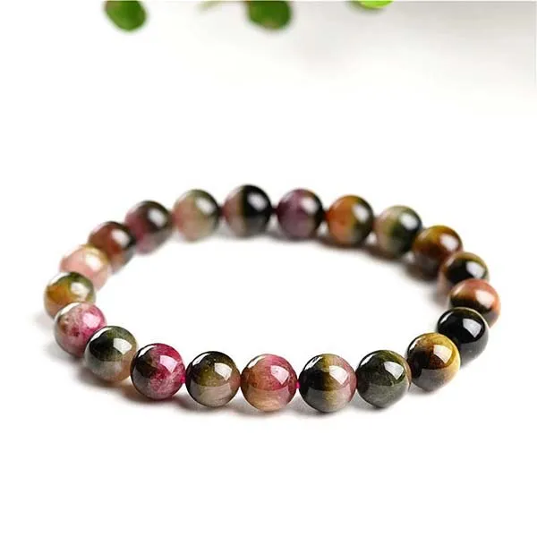 Vòng Đeo Tay LiLi Jewelry Đá Tourmaline 7A LILI_635375 Phối Màu Kích Thước Đá 7mm - Trang sức - Vua Hàng Hiệu