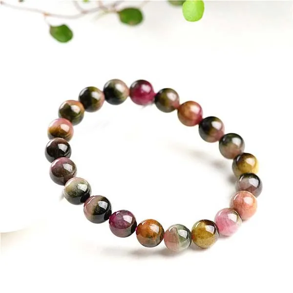 Vòng Đeo Tay LiLi Jewelry Đá Tourmaline 7A LILI_635375 Phối Màu Kích Thước Đá 7mm - Trang sức - Vua Hàng Hiệu