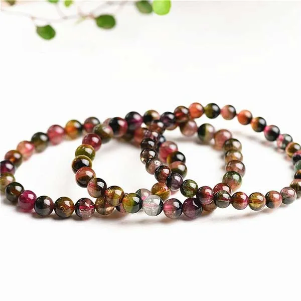 Vòng Đeo Tay LiLi Jewelry Đá Tourmaline 7A LILI_635375 Phối Màu Kích Thước Đá 7mm - Trang sức - Vua Hàng Hiệu