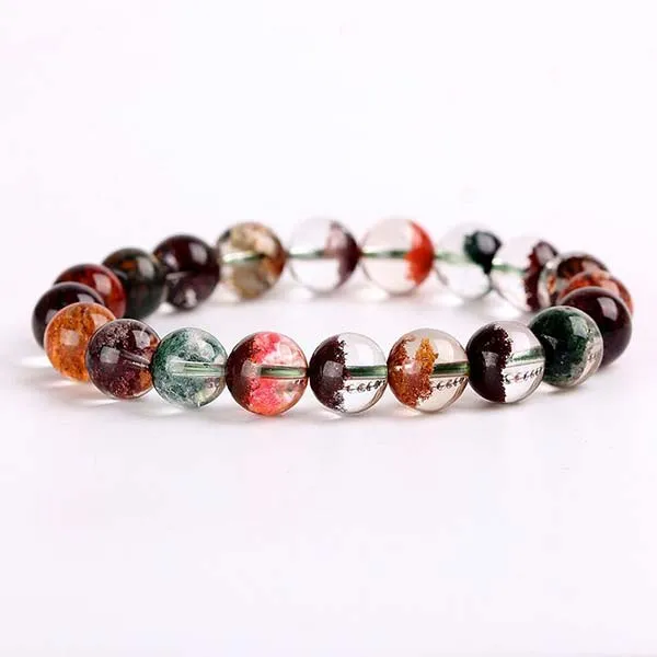 Vòng Đeo Tay LiLi Jewelry Đá Ưu Linh Ngũ Sắc 7A LILI_143663 Phối Màu Kích Thước Đá 7mm - Trang sức - Vua Hàng Hiệu