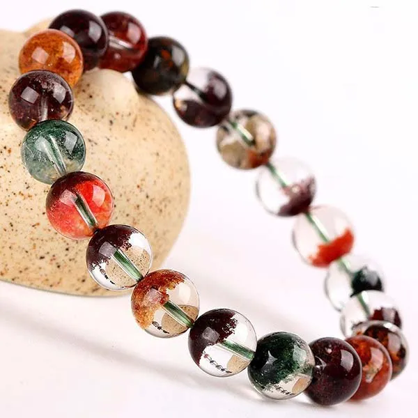 Vòng Đeo Tay LiLi Jewelry Đá Ưu Linh Ngũ Sắc 7A LILI_143663 Phối Màu Kích Thước Đá 7mm - Trang sức - Vua Hàng Hiệu
