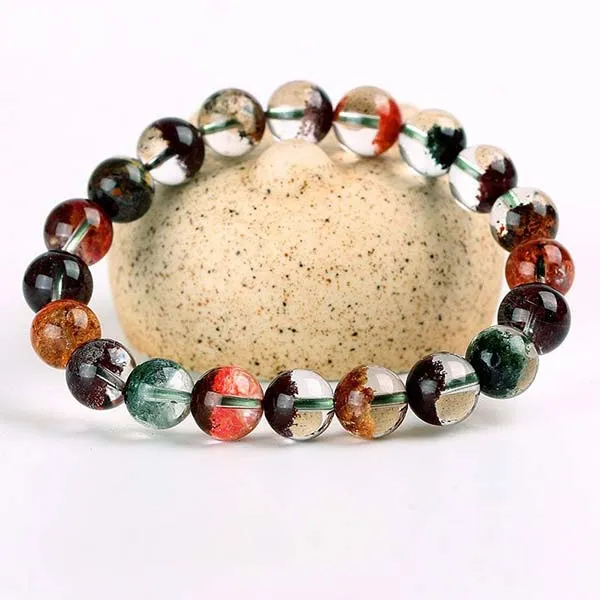 Vòng Đeo Tay LiLi Jewelry Đá Ưu Linh Ngũ Sắc 7A LILI_143663 Phối Màu Kích Thước Đá 7mm - Trang sức - Vua Hàng Hiệu