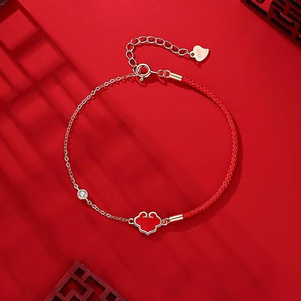Vòng Đeo Tay Lili Jewelry Hình Trái Tim Cách Điệu LILI_225275 Màu Đỏ - Trang sức - Vua Hàng Hiệu