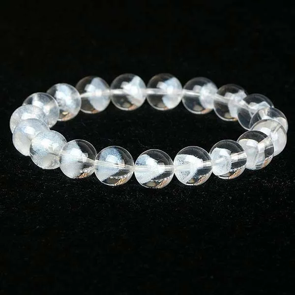Vòng Đeo Tay LiLi Jewelry Thạch Anh Ưu Linh Trắng 7A LILI_572858 Màu Trắng Kích Thước Đá 8mm - Trang sức - Vua Hàng Hiệu