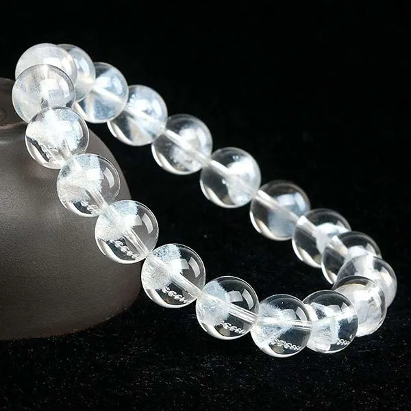 Vòng Đeo Tay LiLi Jewelry Thạch Anh Ưu Linh Trắng 7A LILI_572858 Màu Trắng Kích Thước Đá 8mm - Trang sức - Vua Hàng Hiệu