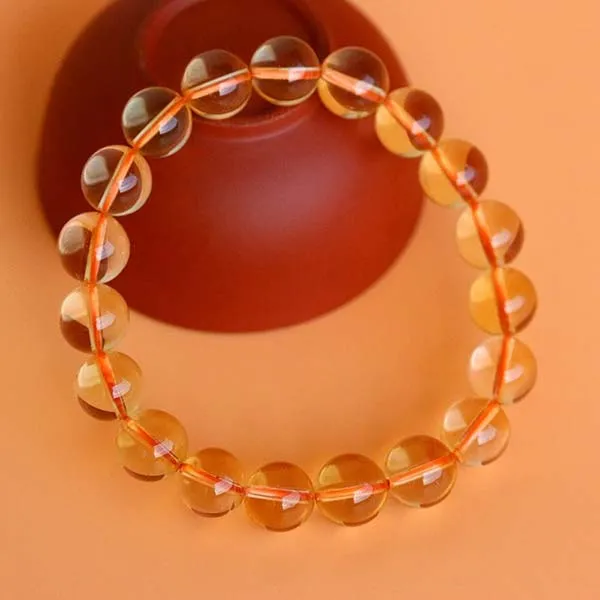 Vòng Đeo Tay LiLi Jewelry Thạch Anh Vàng Citrine 7A LILI_378984 Màu Vàng Kích Thước Đá 6mm - Trang sức - Vua Hàng Hiệu