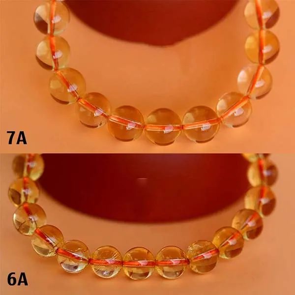 Vòng Đeo Tay LiLi Jewelry Thạch Anh Vàng Citrine 7A LILI_378984 Màu Vàng Kích Thước Đá 6mm - Trang sức - Vua Hàng Hiệu