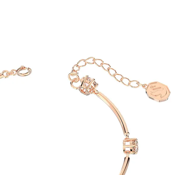 Vòng Đeo Tay Swarovski Constella Bangle Round Cut, White, Rose Gold-Tone Plated 5654495 Màu Vàng Hồng