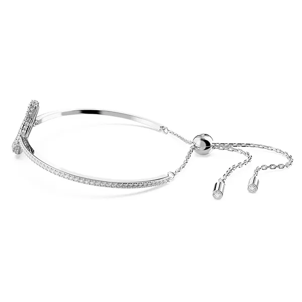 Vòng Đeo Tay Swarovski Iconic Swan Bangle Swan, White, Rhodium Plated 5649772 Màu Bạc - Trang sức - Vua Hàng Hiệu