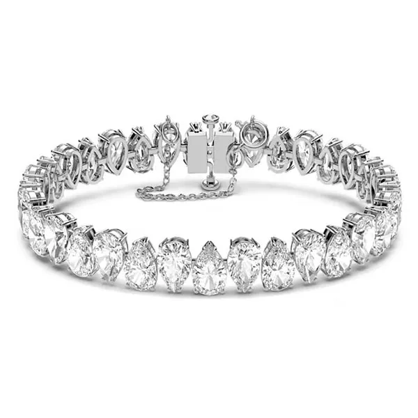 Vòng Đeo Tay Swarovski Millenia Braceletpear Cut, White, Rhodium Plated 5598350 Màu Bạc - Trang sức - Vua Hàng Hiệu