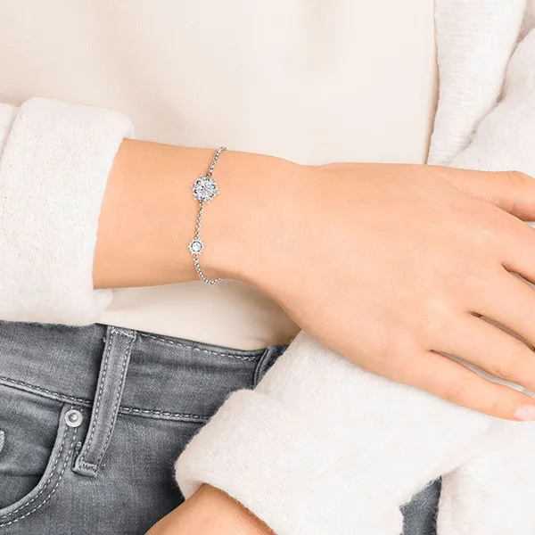 Vòng Đeo Tay Swarovski Remix Collection Snowflake 5432735 Màu Bạc Size M - Trang sức - Vua Hàng Hiệu