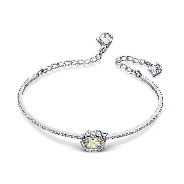 Vòng Đeo Tay Swarovski Sparkling Dance Cat Bangle 5537487 Màu Bạc