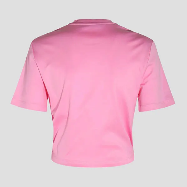 Áo Croptop Nữ Versace Pink With Logo Printed 1009137 1A06529 1PK40 Màu Hồng