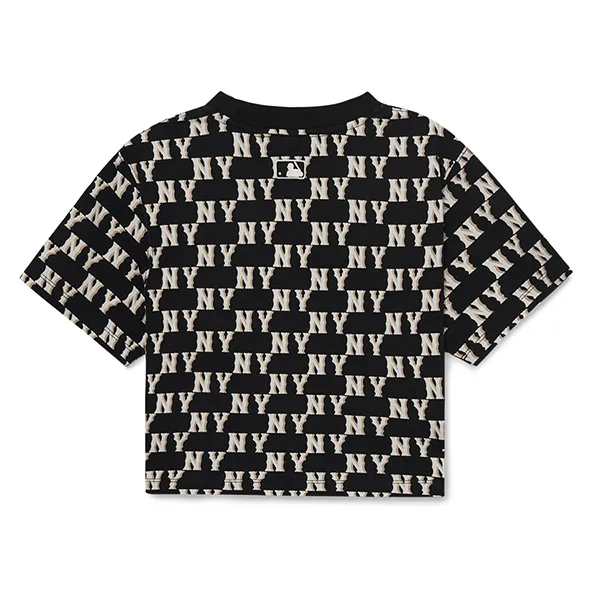 Áo Croptop Nữ MLB New York Yankees 3FTSM0433-50BKS Tshirt Màu Đen