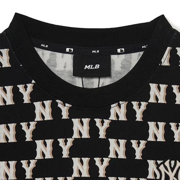 Áo Croptop Nữ MLB New York Yankees 3FTSM0433-50BKS Tshirt Màu Đen