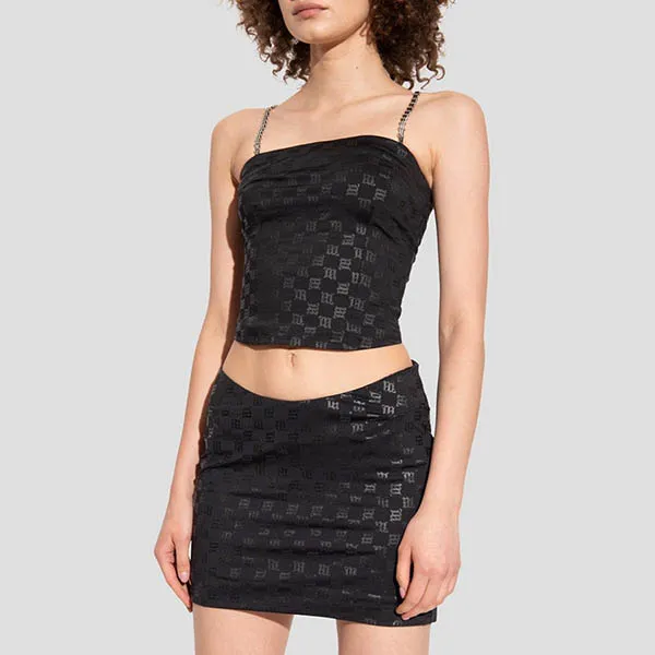 Áo Hai Dây Nữ Misbhv Monogram Spaghetti Top In Black 4121W108 Màu Đen - Thời trang - Vua Hàng Hiệu