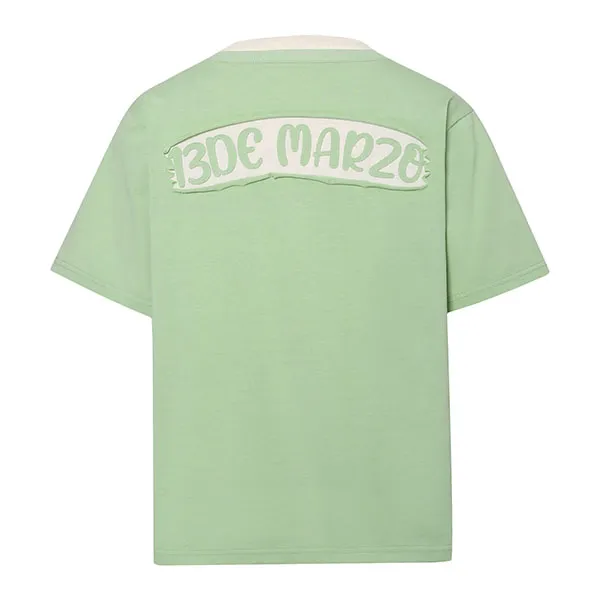 Áo Phông 13 De Marzo Fake-2-Piece Plush Bear Seafoam Green T-Shirt FR-JX-523 Màu Xanh Green Size S