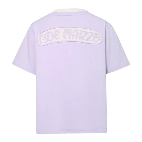 Áo Phông 13 De Marzo Fake-2-Piece Plush Bear Seafoam T-Shirt FR-JX-523 Màu Tím Size M