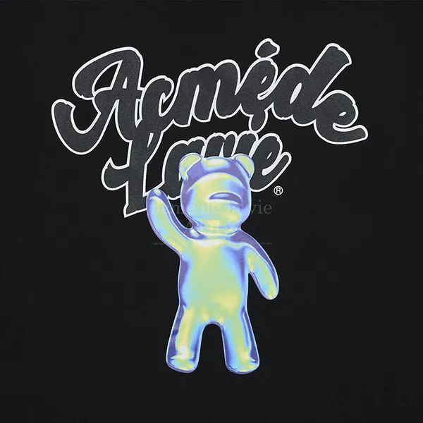 Áo Phông Acmé De La Vie ADLV Hologram Bear Short Sleeve Tshirt Black Màu Đen