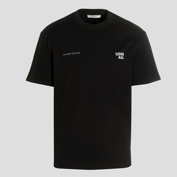 Áo Phông Nam Ih Nom Uh Nit Black Logo 'Jesus Love All' Printed Tshirt NUS23224 009 Màu Đen - 1