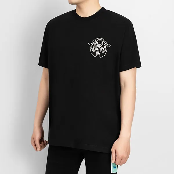 Áo Phông Nam Off-White Black With Logo Hand Arrow Printed Tshirt OMAA038S23JER0031001 Màu Đen