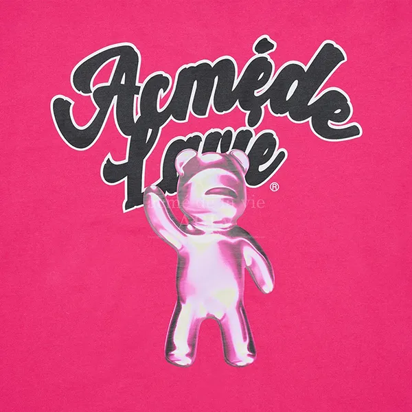 Áo Phông Nữ Acmé De La Vie ADLV Hologram Bear Short Sleeve Tshirt Màu Hồng - Thời trang - Vua Hàng Hiệu
