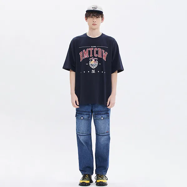 Áo Phông Romantic Crown Emblem Tee Tshirt Màu Xanh Navy