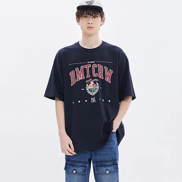 Áo Phông Romantic Crown Emblem Tee Tshirt Màu Xanh Navy