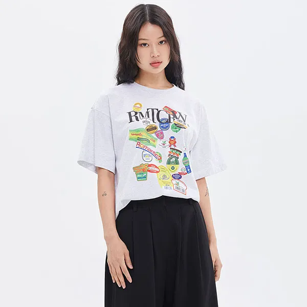 Áo Phông Romantic Crown Fruit Label Tee Tshirt Màu Xám - Thời trang - Vua Hàng Hiệu