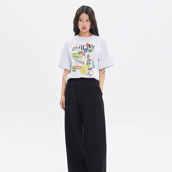 Áo Phông Romantic Crown Fruit Label Tee Tshirt Màu Xám - Thời trang - Vua Hàng Hiệu