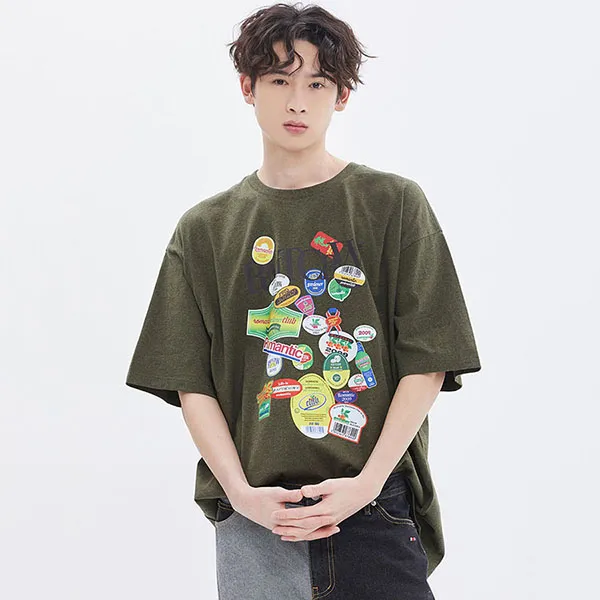 Áo Phông Romantic Crown Fruit Label Tee Tshirt Màu Xanh Olive - Thời trang - Vua Hàng Hiệu