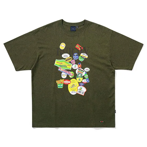 Áo Phông Romantic Crown Fruit Label Tee Tshirt Màu Xanh Olive - Thời trang - Vua Hàng Hiệu