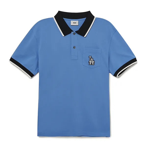 Áo Polo Nam MLB LA Dodgers 3LPQB0133-07CBL Màu Xanh Blue Size L - Thời trang - Vua Hàng Hiệu
