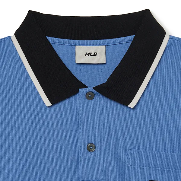 Áo Polo Nam MLB LA Dodgers 3LPQB0133-07CBL Màu Xanh Blue Size L - Thời trang - Vua Hàng Hiệu