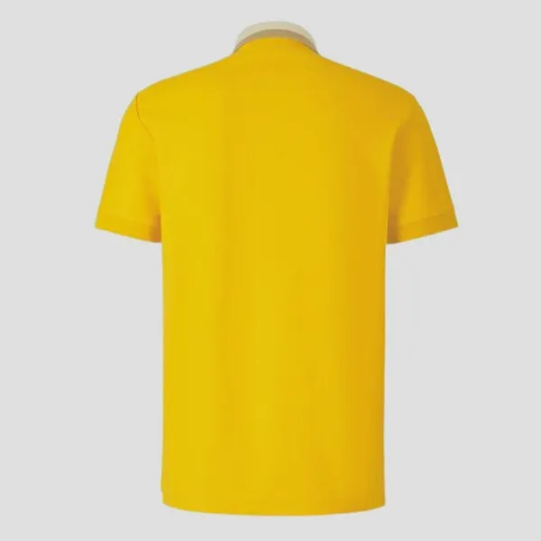 Áo Polo Nam Burberry Yellow Contrast-Collar Pique 8065407 Màu Vàng