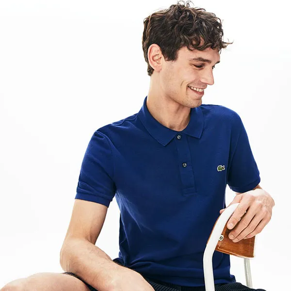 Áo Polo Nam Lacoste Slim PH4012-F9F Màu Xanh Navy Size 3 | Vua Hàng Hiệu