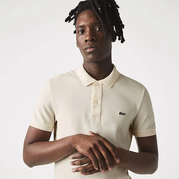 Áo Polo Nam Lacoste Slim PH4012-XFJ Màu Trắng Kem Size 3